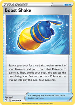 Boost Shake, Evolving Skies #142, Pokémon TCG card
