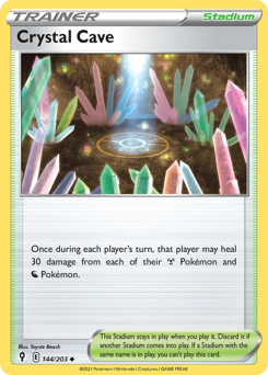 Crystal Cave, Evolving Skies #144, Pokémon TCG card