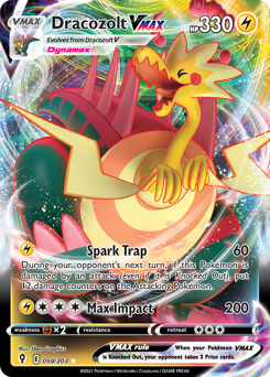 Dracozolt VMAX, Evolving Skies #59, Pokémon TCG card