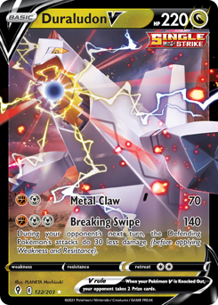 Duraludon V, Evolving Skies #122, Pokémon TCG card