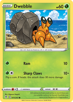 Dwebble, Evolving Skies #11, Pokémon TCG card