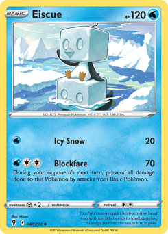 Eiscue, Evolving Skies #47, Pokémon TCG card