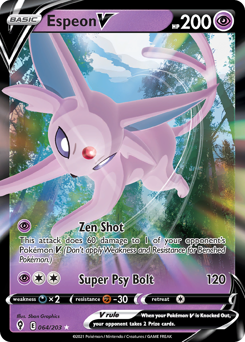 Espeon V, Evolving Skies #64, Pokémon TCG card