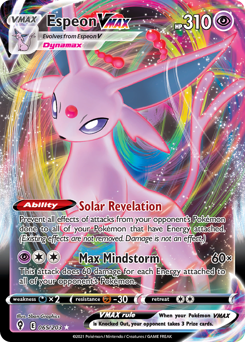 Espeon VMAX, Evolving Skies #65, Pokémon TCG card