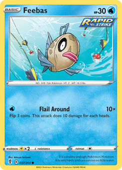 Feebas, Evolving Skies #37, Pokémon TCG card