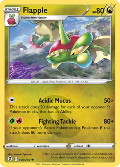 Flapple, Evolving Skies #120, Pokémon TCG card