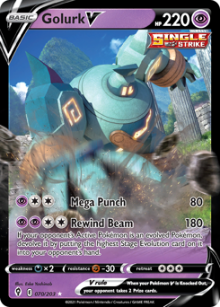 Golurk V, Evolving Skies #70, Pokémon TCG card
