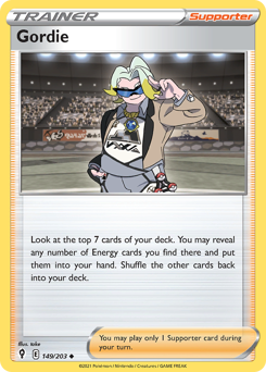 Gordie, Evolving Skies #149, Pokémon TCG card