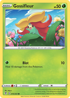 Gossifleur, Evolving Skies #15, Pokémon TCG card