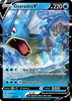Gyarados V, Evolving Skies #28, Pokémon TCG card