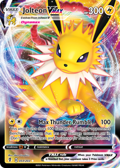 Jolteon VMAX, Evolving Skies #51, Pokémon TCG card