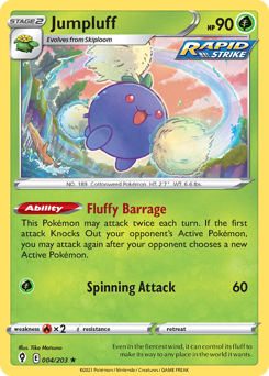 Jumpluff, Evolving Skies #4, Pokémon TCG card