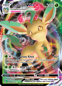 Leafeon VMAX, Evolving Skies #8, Pokémon TCG card