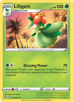 Lilligant, Evolving Skies #10, Pokémon TCG card