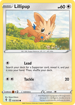 Lillipup, Evolving Skies #133, Pokémon TCG card