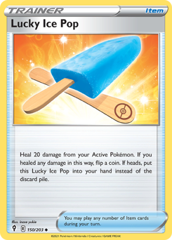 Lucky Ice Pop, Evolving Skies #150, Pokémon TCG card