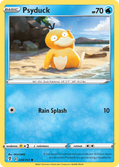 Psyduck, Evolving Skies #24, Pokémon TCG card