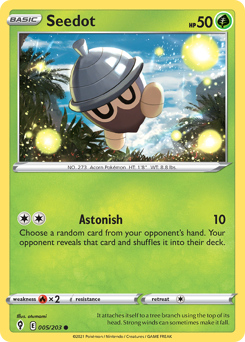 Seedot, Evolving Skies #5, Pokémon TCG card