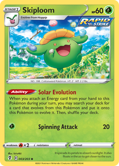Skiploom, Evolving Skies #3, Pokémon TCG card