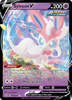 Sylveon V, Evolving Skies #74, Pokémon TCG card