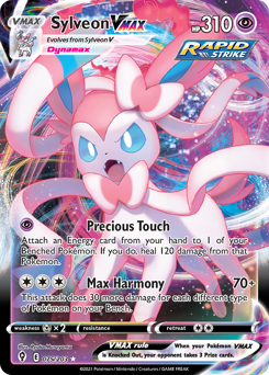 Sylveon VMAX, Evolving Skies #75, Pokémon TCG card