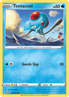 Tentacool, Evolving Skies #26, Pokémon TCG card