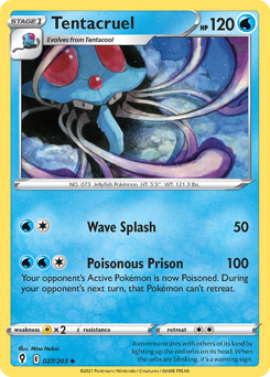 Tentacruel, Evolving Skies #27, Pokémon TCG card