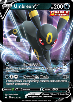 Umbreon V, Evolving Skies #94, Pokémon TCG card