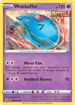 Wobbuffet, Evolving Skies #66, Pokémon TCG card