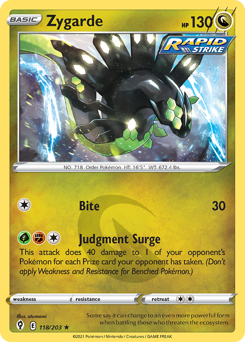 Zygarde, Evolving Skies #118, Pokémon TCG card