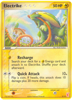 Electrike, EX Trainer Kit 2 Plusle #2, Pokémon TCG card
