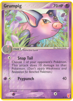 Grumpig, EX Trainer Kit 2 Plusle #3, Pokémon TCG card