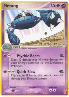 Metang, EX Trainer Kit 2 Plusle #5, Pokémon TCG card