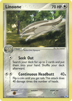 Linoone, EX Trainer Kit Latios #3, Pokémon TCG card