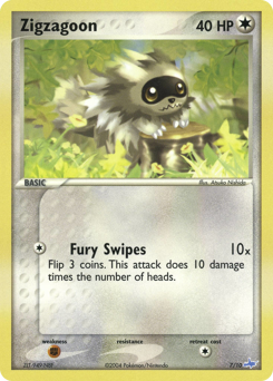 Zigzagoon, EX Trainer Kit Latios #7, Pokémon TCG card