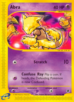 Abra, Expedition Base Set #93, Pokémon TCG card