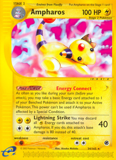 Ampharos, Expedition Base Set #34, Pokémon TCG card