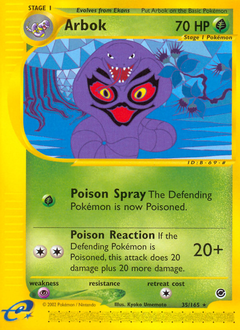 Arbok, Expedition Base Set #35, Pokémon TCG card