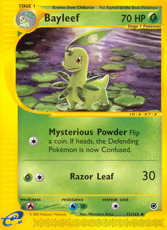 Bayleef, Expedition Base Set #71, Pokémon TCG card