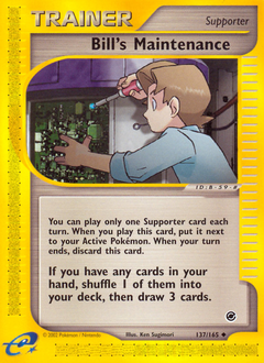 Bill's Maintenance, Expedition Base Set #137, Pokémon TCG card