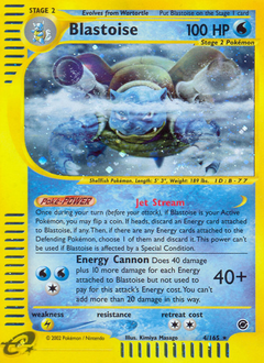 Blastoise, Expedition Base Set #4, Pokémon TCG card