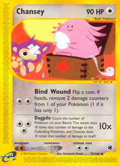 Chansey, Expedition Base Set #72, Pokémon TCG card