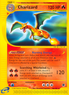 Charizard, Expedition Base Set #40, Pokémon TCG card