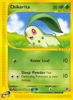 Chikorita, Expedition Base Set #100, Pokémon TCG card