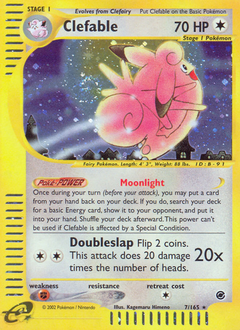 Clefable, Expedition Base Set #7, Pokémon TCG card