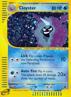 Cloyster, Expedition Base Set #8, Pokémon TCG card