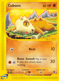 Cubone, Expedition Base Set #103, Pokémon TCG card