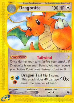 Dragonite, Expedition Base Set #43, Pokémon TCG card