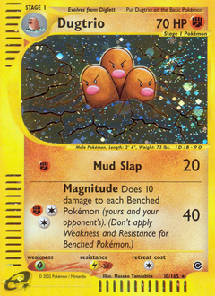 Dugtrio, Expedition Base Set #10, Pokémon TCG card
