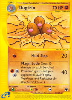 Dugtrio, Expedition Base Set #44, Pokémon TCG card